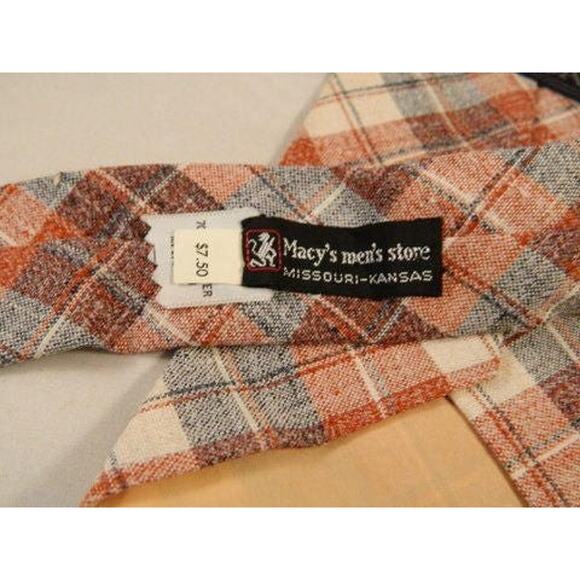 Vintage Wide Tie, Mens Red, White and Blue Tie, Del Soldato Macys Mens Store - Picture 4 of 7